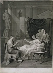 Die Begegnung von Augustus und Kleopatra, gestochen von Richard Earlom (1743-1822), veröffentlicht 1784